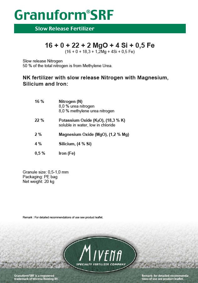 Mivena Granuform SRF 16+0+22+2MgO+0.5Fe - 20 kg